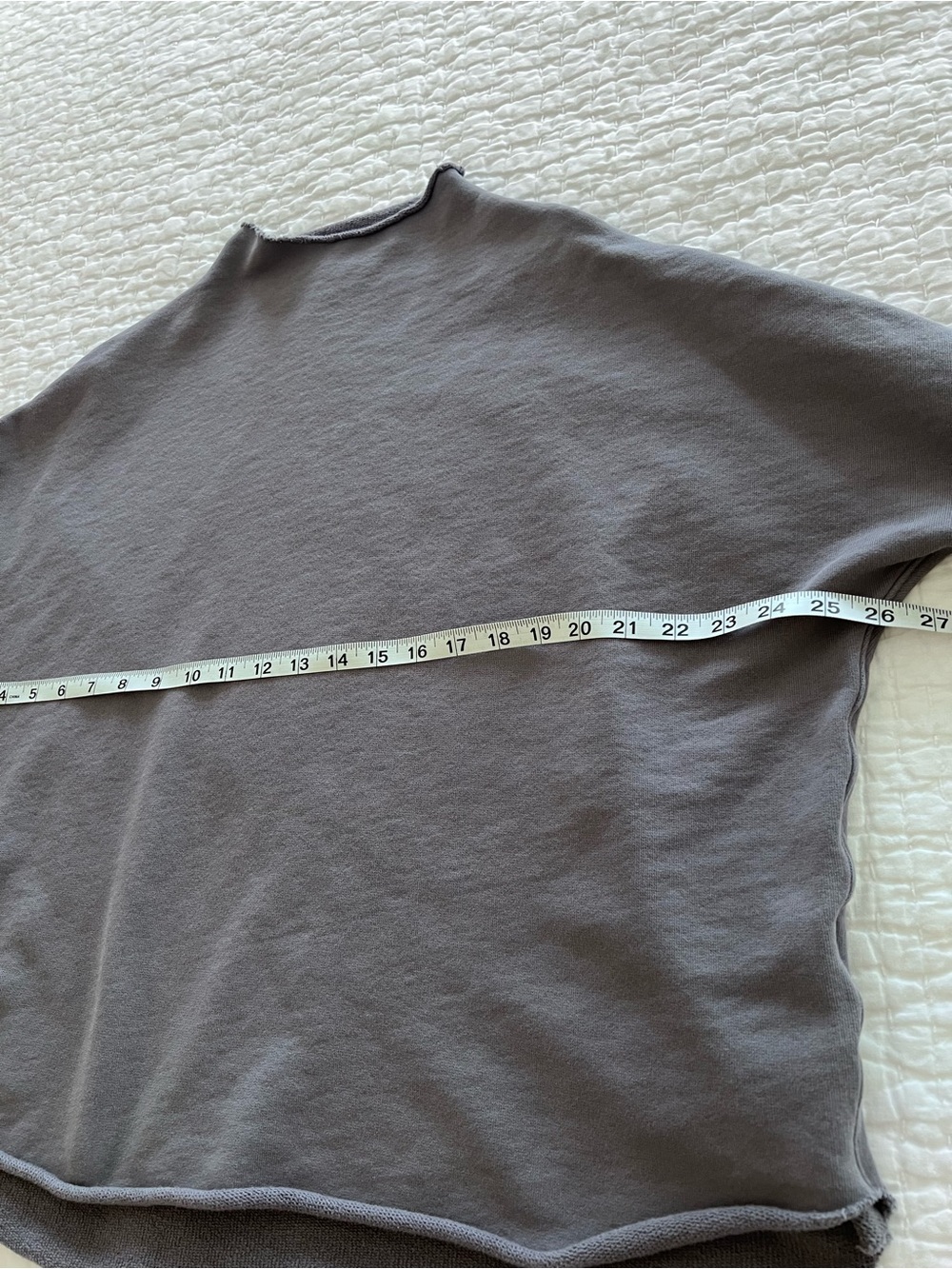Frank & Eileen Effie Long-Sleeve Funnel Neck Capelet Grey Size Medium EUC - Picture 5 of 7